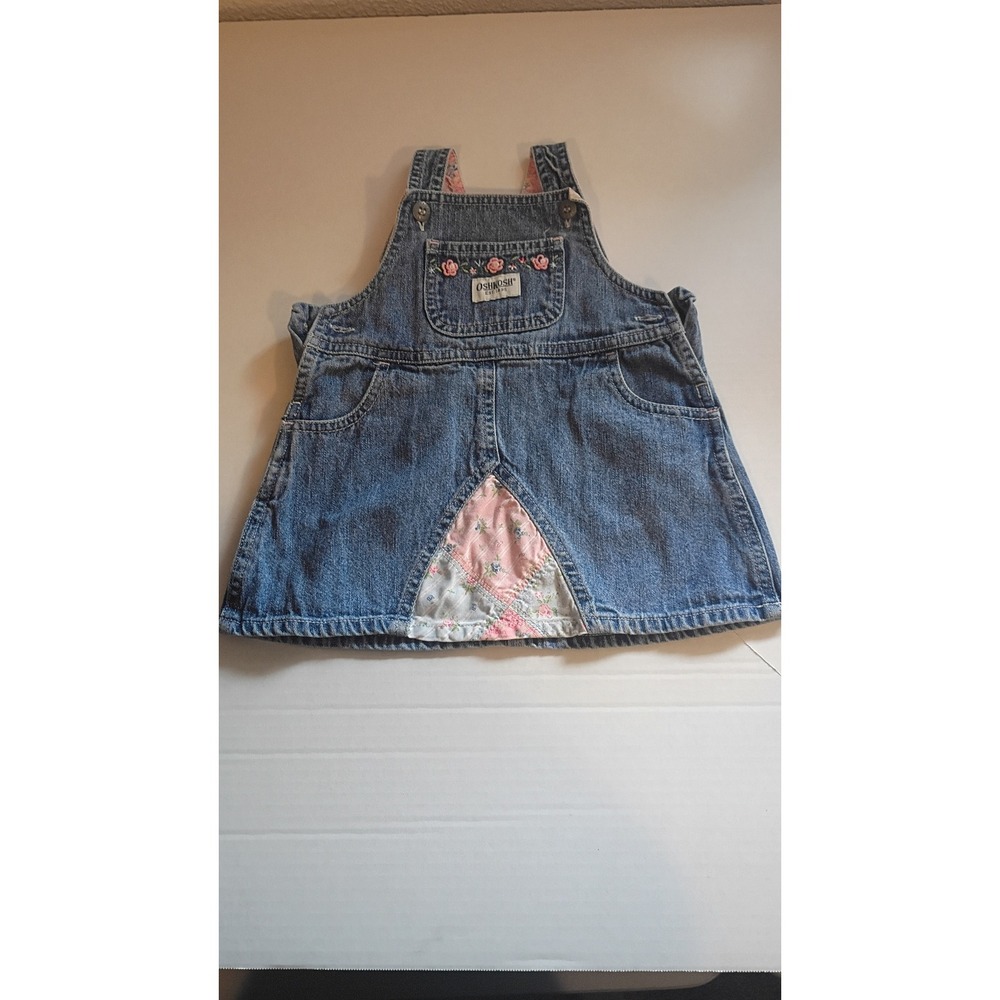 OshKosh B'gosh Cottagcore Baby Girls Floral Patchwork Jumper Dress 6-9 Months